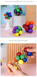 Pelota elástica de cuentas de colores para apretar: juguete antiestrés para niños y adultos