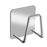 Soporte de acero inoxidable para esponja de fregadero: rejilla de secado de drenaje adhesiva para organizar la cocina