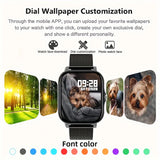 Reloj inteligente con llamadas Bluetooth, seguimiento de actividad física y pantalla HD de 2,01", resistente al agua y compatible con Android e iOS 