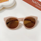 Nuevas gafas de sol redondas esmeriladas vintage para niños