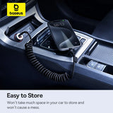 100W USB-C Fast Charging Cable – Retractable Coil Design for iPhone 15 & Android Devices