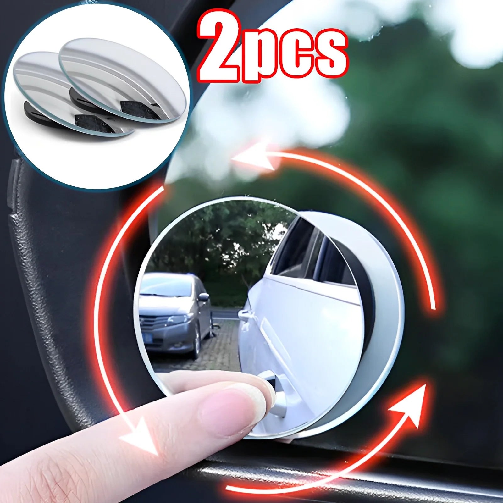 Espejo retrovisor para coche ajustable en 360°: visión trasera de gran angular para una conducción más segura