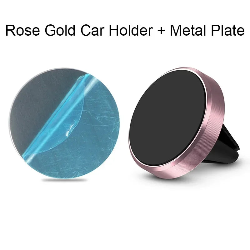 Soporte magnético universal para teléfono de coche para iPhone, Samsung y más: soporte seguro para rejilla de ventilación