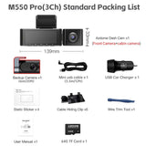 4K UHD 3-Channel Dash Cam with Night Vision, GPS & WiFi – Front, Rear & Cabin Recording