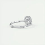 2 Carat Moissanite Engagement Ring – 925 Sterling Silver Solitaire with GRA Certificate
