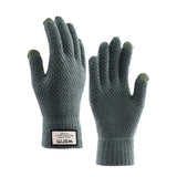 Winter Men Knitted Gloves Touch Screen High Quality Male Mitten Thicken Warm Wool Cashmere Solid Men Business Gloves Autumn