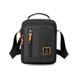 Men’s Oxford Crossbody Bag – Fashionable Box-Style Shoulder Bag with Zipper Closure