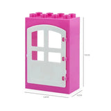 Large Building Block House Set - Doors, Windows & Roof Accessories for Creative Construction Play