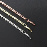 Elegant Beaded Cubic Zirconia Chain Bracelet for Women