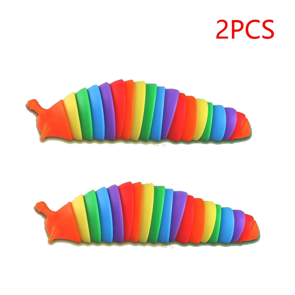 3D Colorful Slug Fidget Toy for Kids Stress Relief and Hand Exercise