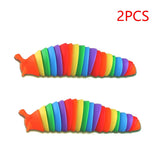 3D Colorful Slug Fidget Toy for Kids Stress Relief and Hand Exercise
