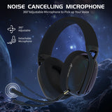 Wireless Gaming Headset with 2.4GHz, Bluetooth, and Wired Connectivity, 40mm Drivers, Noise-Canceling Mic & 50H Battery Life
