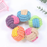 Cotton Rope Dog Chew Toy – Natural Dental Ball for Puppies & Small Dogs