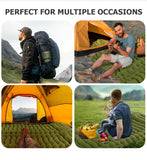 Portable Inflatable Camping Mattress with Built-In Pump and Ergonomic Pillow