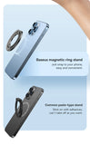 360° Magnetic Phone Ring Holder – Foldable Kickstand with Strong Grip