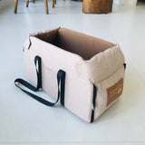 Portable Dog Car Seat Bed – Central Console Travel Carrier for Small Dogs & Cats