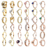Anillo de plata 925 chapado en oro nuevo 2024 con circonita brillante y doble banda en forma de corazón para mujer, anillo Pandor original, joyería fina