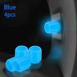 Glow in  the Dark Tire Valve Caps  Fluorescent Stem Covers for Cars Motorcycles & Bicycles