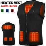 Men's & Women's Heated Vest with 5-Zone Heating - USB Rechargeable Winter Warming Jacket