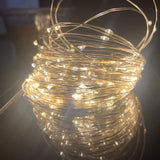 Guirnalda de luces LED de alambre de cobre, funciona con pilas, resistente al agua, para decoración del hogar, bodas y fiestas (1 m, 2 m, 3 m y 5 m)