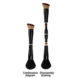 4-in-1 Double Ended Makeup Brush Set for Foundation, Concealer, Blush & Eyeshadow – Travel-Friendly
