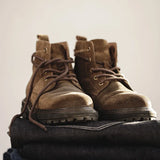 Men’s Suede Work Boots – Warm Lace-Up Winter Safety Boots for Outdoor Use