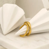 Minimalist Gold & Silver Stackable Rings – 18K Gold Plated Stainless Steel Jewelry for Women & Men