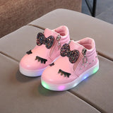 Kids' LED Light-Up Sneakers with Rhinestones - Anti-Slip Casual Shoes for Boys & Girls
