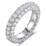 Elegant 925 Sterling Silver Diamond Wedding Ring for Women