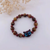 Glow-in-the-Dark Kitten Charm Bracelet for Women