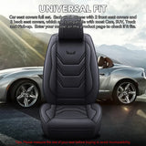 Universal Fit PU Leather Car Seat Covers – Full Set Waterproof Cushion Pads for 5 Seats
