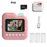 Kids Instant Print Camera with Bluetooth, 24MP Photo & Video, Thermal Printing, Educational Toy for Ages 3+