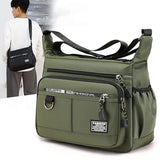 Men's Waterproof Oxford Crossbody Shoulder Bag – Fashionable Small Satchel for Work and Travel