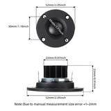 52mm 30W Silk Dome Tweeter Speakers – 6 Ohm High-Frequency Audio with Aluminum Radiator (2-Pack)