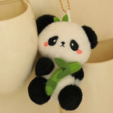 10cm Bamboo Panda Plush Toy - Soft Stuffed Animal Keychain & Bag Charm