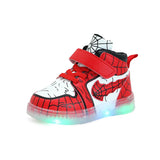 Boys Waterproof Light-Up Shoes – Hook & Loop Casual Sneakers for Ages 7–13