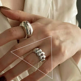 925 Sterling Silver Irregular Geometric Ring – Minimalist Jewelry for Women