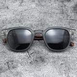 MOONBIFFY Retro Wood Grain Polarized Sunglasses – Trendy UV400 Eyewear for Men & Women