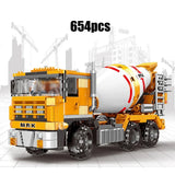 MOC Engineering Wheel Loader Building Kit - DIY Construction Truck Blocks for Kids