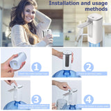 Dispensador de agua para botellas, bomba de agua automática plegable universal con pantalla, bomba de agua potable eléctrica portátil