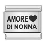 Pulsera italiana modular con dijes colgantes de colores: joyería personalizable de acero inoxidable con detalles de corazón y cristal