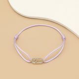 Adjustable Rope Chain Bracelet with Geometric Design and Cubic Zirconia – Classic Fashion Jewelry for Women