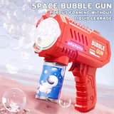 Space-Themed Automatic Bubble Gun - Outdoor Bubble Machine for Kids & Teens