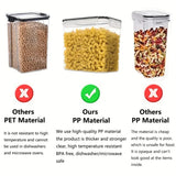 Juego de 7 recipientes herméticos para almacenar alimentos sin BPA, de plástico, con etiquetas y bolígrafo