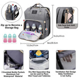 Mochila grande de nailon para pañales: elegante, duradera y espaciosa para padres en movimiento