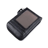 Slim Genuine Leather RFID Wallet – Zipper Card Holder for Men with 11 Slots
