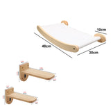 Wall-Mounted Wooden Cat Shelf – Space-Saving Cat Climbing Furniture
