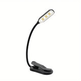 LED Book Light for Bed Reading – Eye-Friendly, Dimmable, Portable Clip-On Light with USB Rechargeable Battery