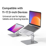 Foldable Aluminum Laptop Stand with Adjustable Height