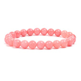 Natural Stone Beaded Bracelet with Elastic Rope for Men & Women